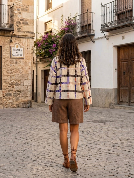 Earthy appliqué jacket