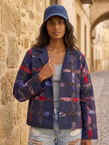 Blue + red  ( Applique jacket )