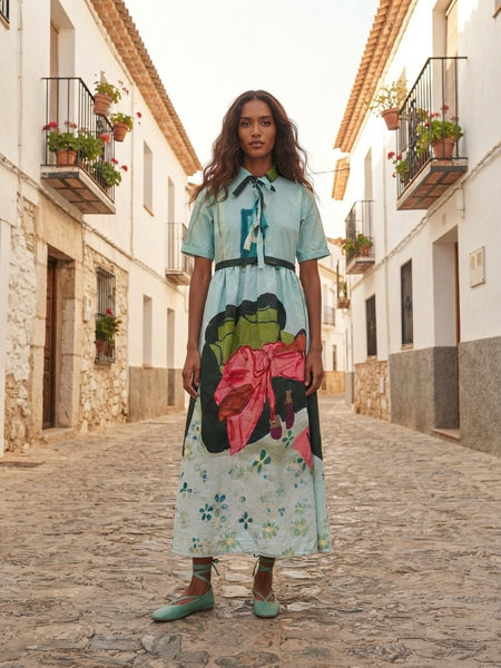 Fine wine ( front tie maxi dress )