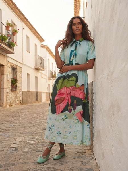 Fine wine ( front tie maxi dress )