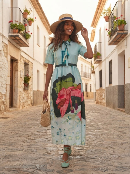 Fine wine ( front tie maxi dress )