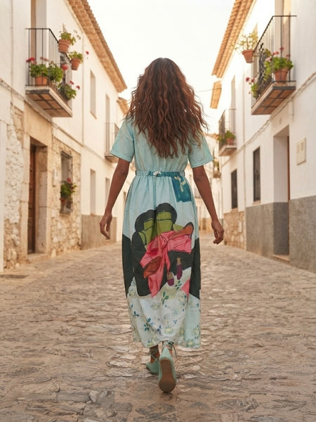 Fine wine ( front tie maxi dress )