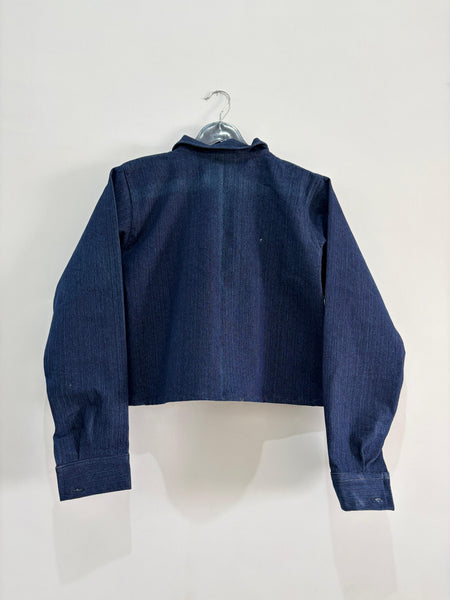blue denim full sleeves ( crop shirt)