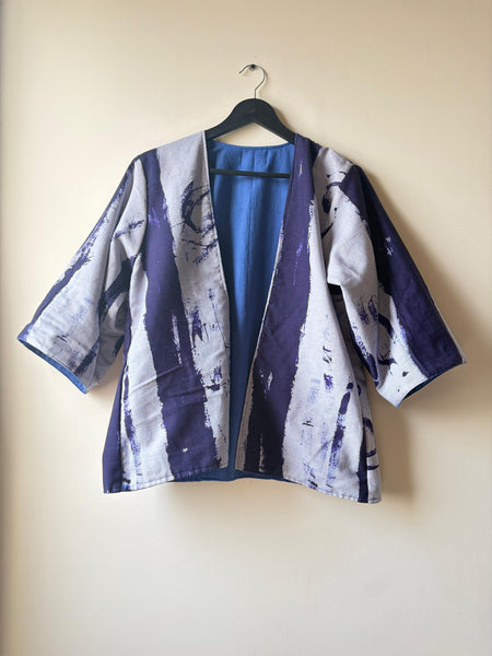 Flower pots appliqué reversible jacket ( limited edition)