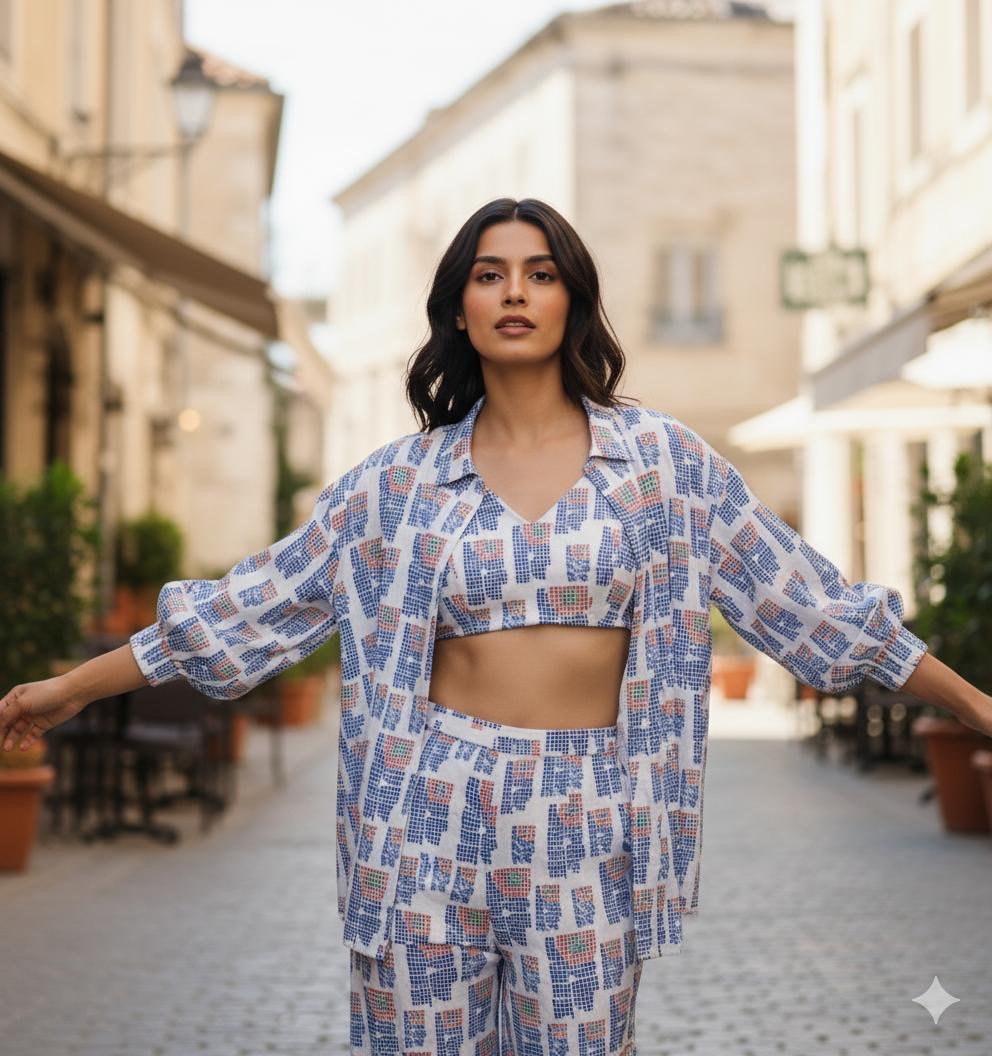 Daisy blue ( co-ord set )