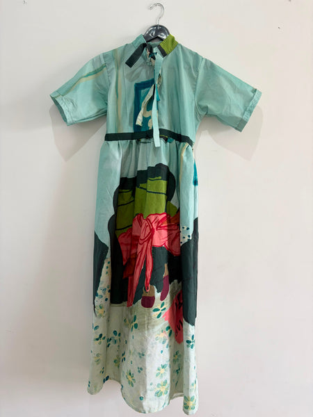 Fine wine ( front tie maxi dress )