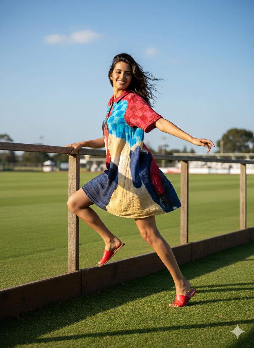 Riding my horse  [ shirt dress]