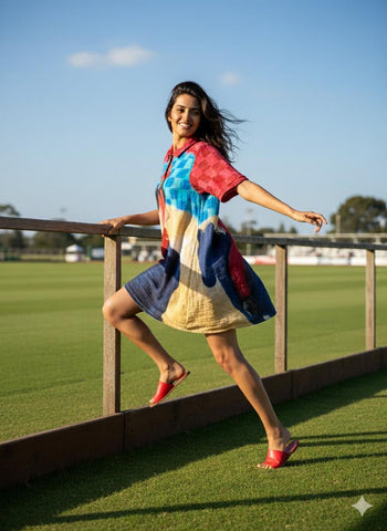 Riding my horse  [ shirt dress]