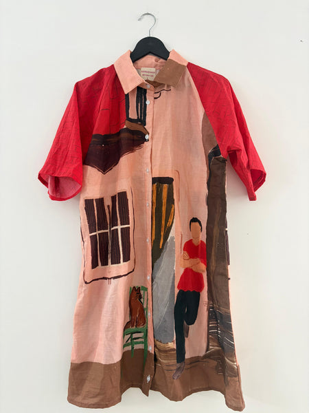 Cat & boy ( shirt dress )
