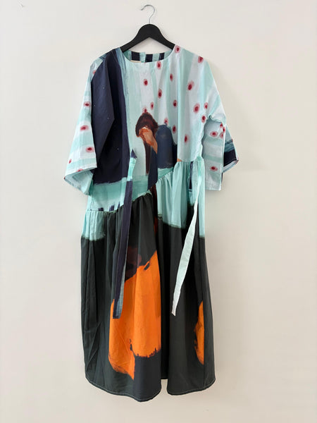 Lovers ( front tie oversized maxi dress  )