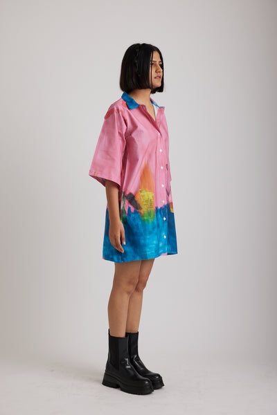 Pink city ( shirt dress )