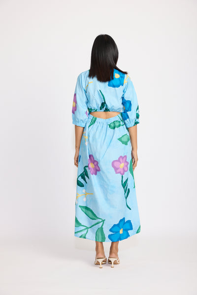 Florals in summer ( cut out maxi )