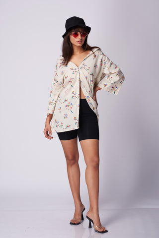 Unfinished flowers shirt