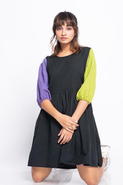 Neon Black Purple dress