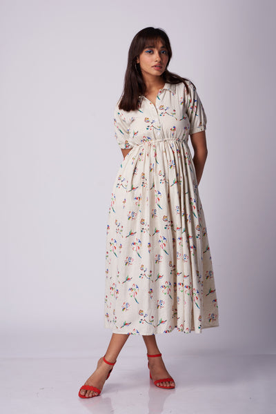 Unfinished flower maxi