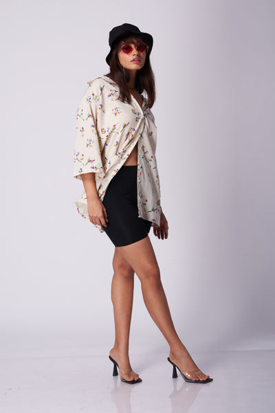 Unfinished flowers shirt