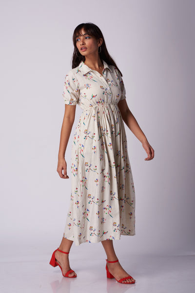 Unfinished flower maxi