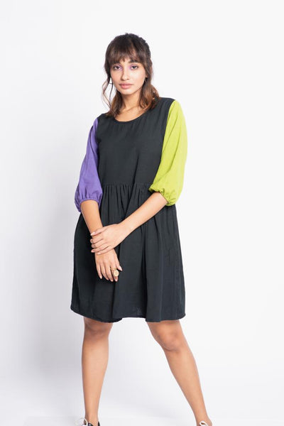 Neon Black Purple dress