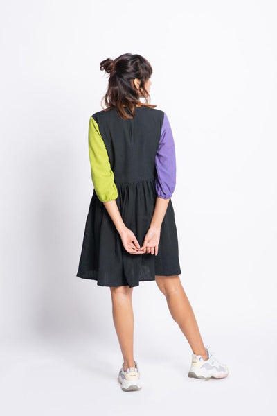 Neon Black Purple dress