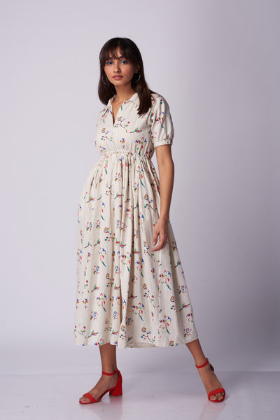 Unfinished flower maxi