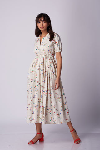 Unfinished flower maxi