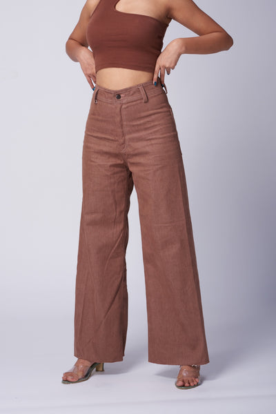 Brown flared jeans