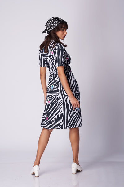 Zebra bodycon dress
