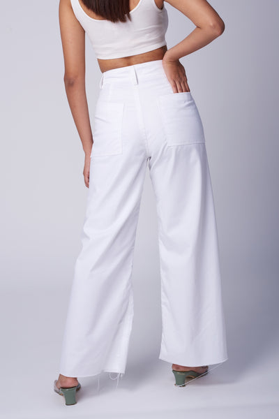 All White flared jeans