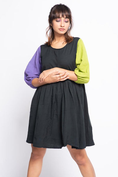 Neon Black Purple dress
